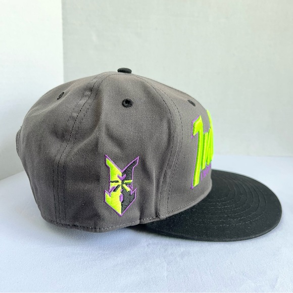 Indianapolis Indians 47 Brand MLB Gray Neon Green Embroidered Snapback Hat - Picture 6 of 15